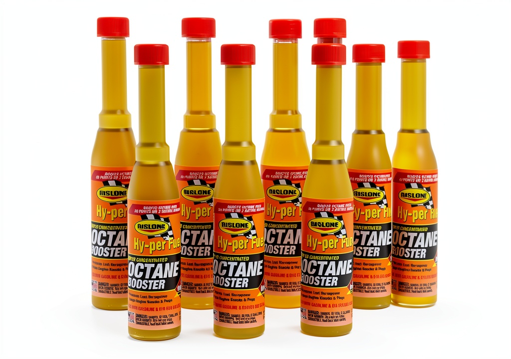 Bar's Leaks Octane Booster 4747 bottle sitting on a garage workbench