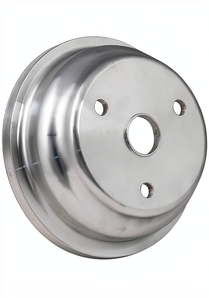 Installing Mr Gasket crankshaft pulley on an engine block