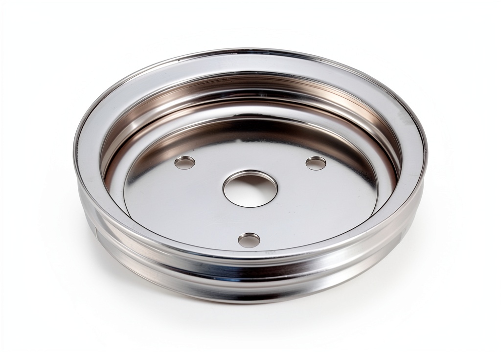 Installing Spectre Auto Part Crankshaft Pulley 4398 on a wooden workbench
