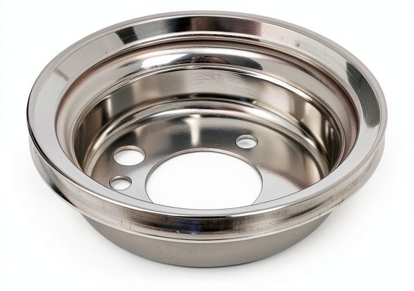 Engine Crankshaft Pulley Trans-Dapt Chrome Design-0