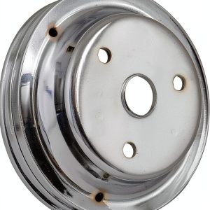 Mr. Gasket Chrome Crankshaft Pulley-Double Groove-0