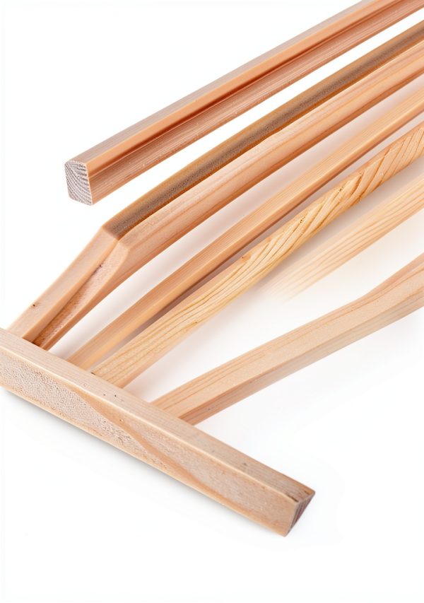 Cabilock 10pcs 30cm Pine Wood Window Molding Trim 6mm Thick Strips-2
