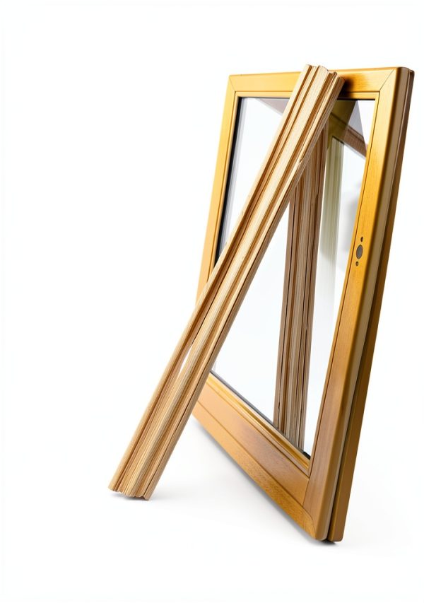 Window Trim Housoutil 10pcs Triangular Wooden Molding Strip 50x0.8cm-3
