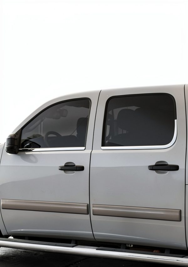 Chrome Window Sills Trims for 2007-2013 Chevy Silverado GMC Sierra Suburban Tahoe Chrome Window Molding Trims Overlays-6