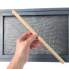 Pine Wood Window Moulding Trim Zerodeko 11.8" Triangle Strip Screens-6