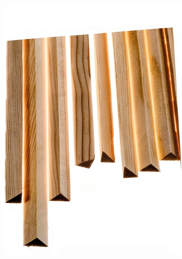 Wooden Window Molding Trim by Didiseaon 10pcs 50cm Triangular-8