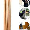 Cabilock 10pcs 30cm Pine Wood Window Molding Trim 6mm Thick Strips-6