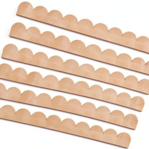 Scalloped Wood Trim 6 Pack Basswood Molding by GISUREM 15.75x1.58-0