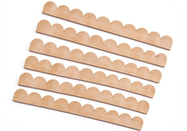 Scalloped Wood Trim 6 Pack Basswood Molding by GISUREM 15.75x1.58-0