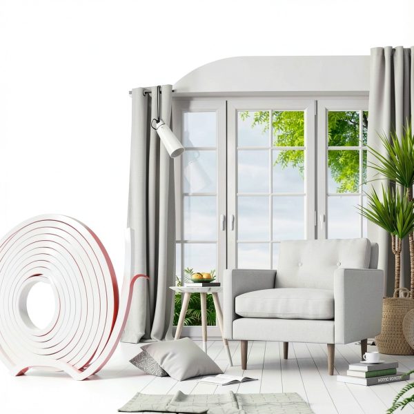 Window Grille Inserts 19.6 Ft Kit Desunqin TPE Peel Stick Trim White-3