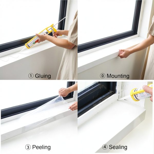 Window Sill Trim Board with Ears Cuttable Nosing Plate by Vruthia-5