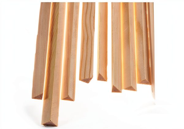 Wooden Decorative Window Grid Inserts LIFKOME 10pcs Beige Pine Trim-2