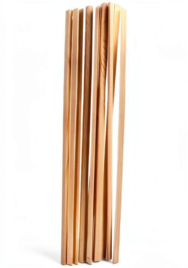 Cabilock 10pcs 30cm Pine Wood Window Molding Trim 6mm Thick Strips-0
