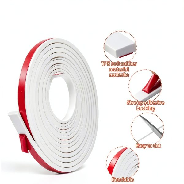 Window Grille Inserts 33Ft TPE Self Adhesive Kit by Orizizhic White-2