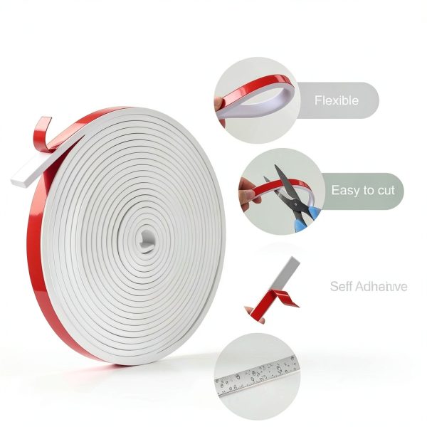 Window Grid Kit Storystore 0.59in x 36ft White TPE Self Adhesive Trim-2