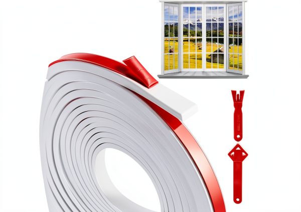 Window Grille Inserts 33Ft TPE Self Adhesive Kit by Orizizhic White-0