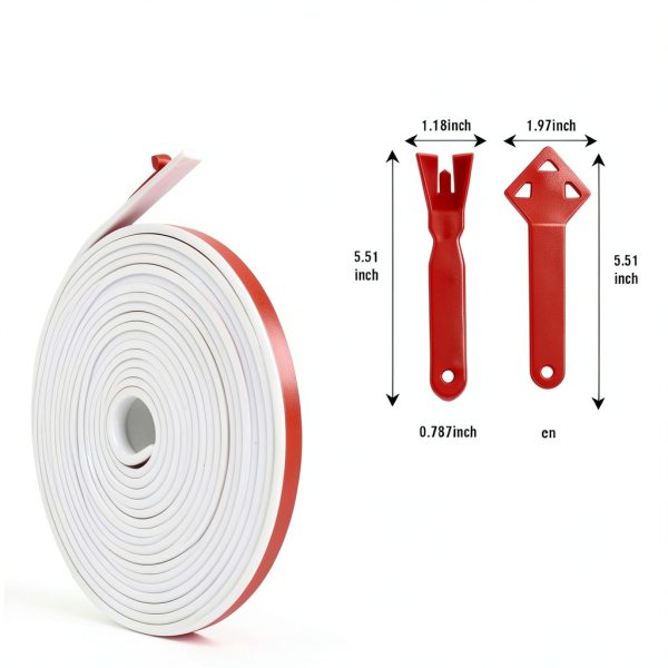 Window Grid Kit Coositel 33FT PVC White Trim Molding for Window Frames-1