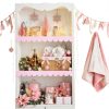 Christmas Scalloped Wood Trim 8‑Pack Pink by AceOrbit 15.75×2.36 in-4