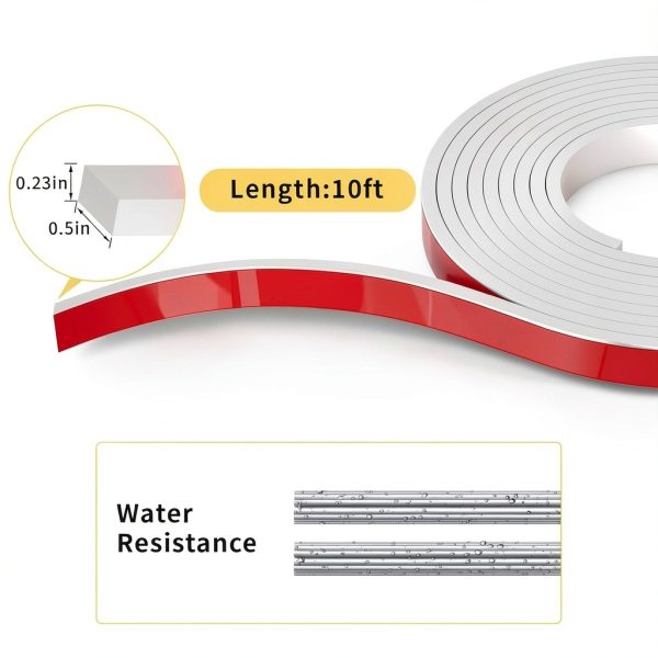 10FT Window Grid Kit Ganggend TPE Self‑Adhesive Peel‑and‑Stick Trim-5