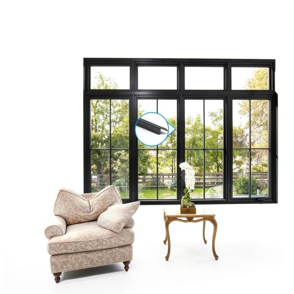 25 Pcs Window Glazing Bead 36" Snap in Vinyl Window Glazing Bead Frame Seal Snap Vinyl Trim Weather Resistant for Home Residential Commercial Use (Black)-4