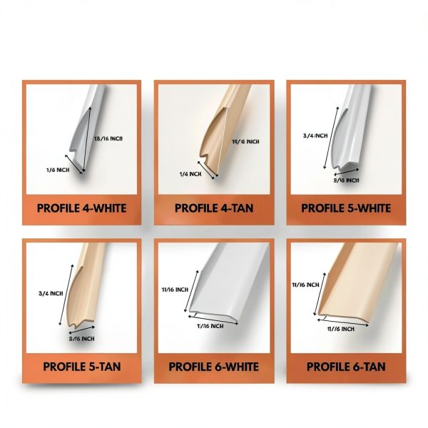Window Glazing White 72" 4-Pack Vinyl Snap-In Bead Cottonwood Hardware-2